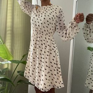 Abstract Polka Dot flowy dress